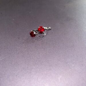 Sabika red crystal lever back earrings